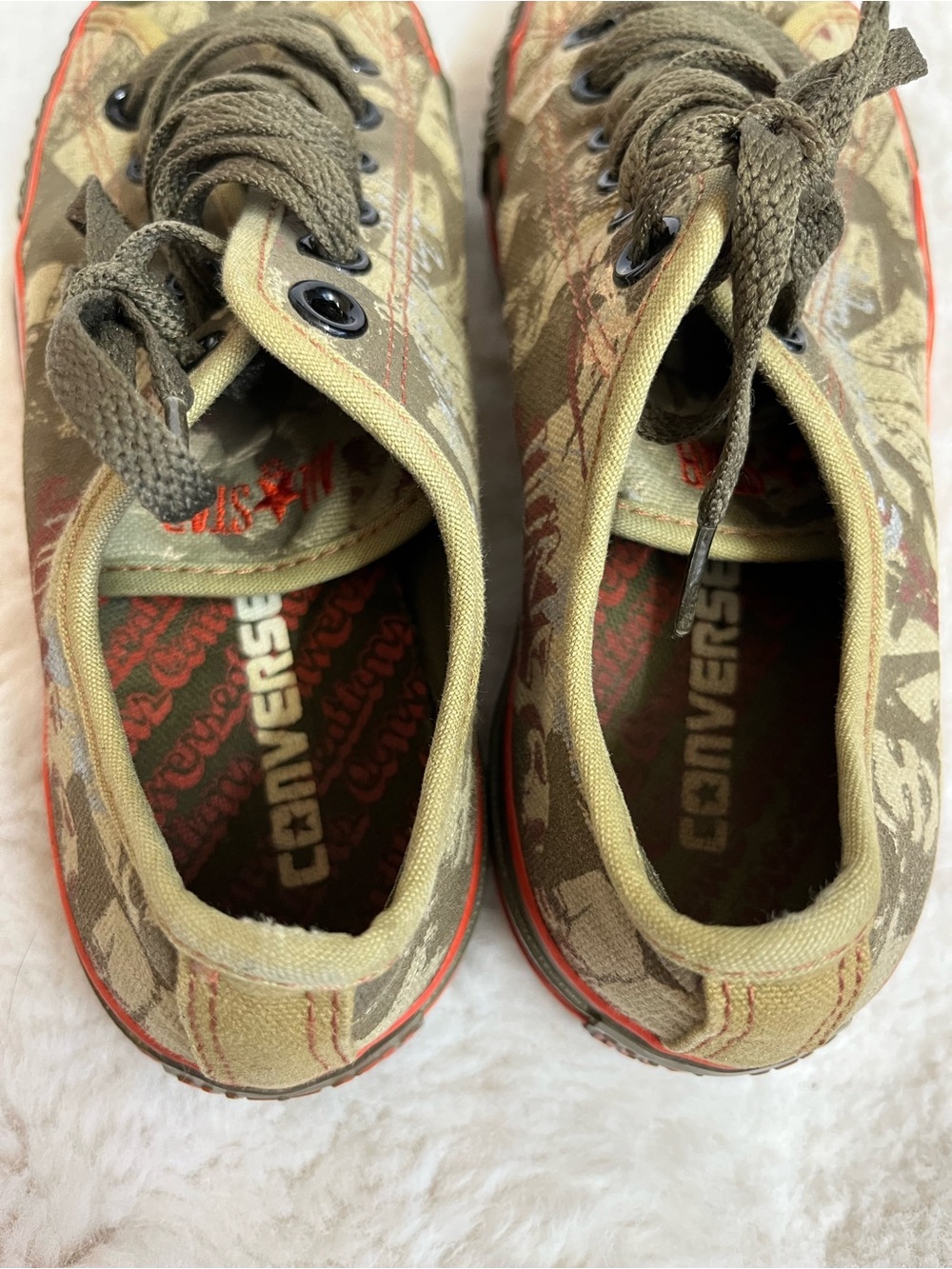 CONVERSE Chuck Taylors Low Shoes "CT Conversations" Mens Sz 4.5 Olive Green Rare - Picture 7 of 14